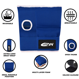 Gants sans doigts élastiques et respirants personnalisés pour la boxe, protection sportive, unisexe adulte, couleur unie, design à enfiler - Product Image 5