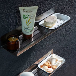 Étagère de salle de bain murale moderne en acier inoxydable, gain de place, pour rangement sous la douche, shampoing, savon, accessoires et usage hôtelier - Product Image 2