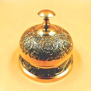 Campana de Llamada de Latón Repujado con Sonido Fuerte y Resonante para Recepción de Hotel, Mostrador de Restaurante, Oficina, Uso Decorativo en Mesa - Product Image 2