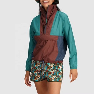 Fabricantes de Ropa Deportiva para Mujer, Chaqueta Cortavientos con Cierre y Bloques de Color Personalizados, Precio Económico, Personalización Disponible - Product Image 4