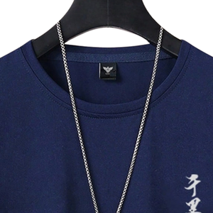 Mens Navy Blue Graphic Print Crew Neck Short Sleeve <b>T</b> <b>Shirt</b> <b>Mountain</b> Landscape Design Casual Streetwear Wholesale Clothing - Product Image 5