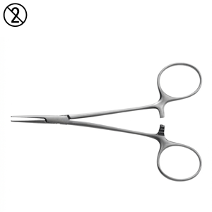 Pinzas Hemostáticas Anguladas Halsted de Acero Inoxidable, Instrumento Médico de Precisión para Oftalmología - Product Image 3