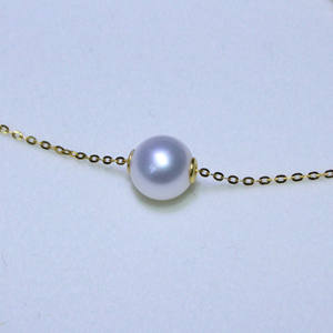 Pendentif à boucle universelle classique en argent S925 avec perle de 10-11 mm (grande) et perle de 4-5 mm (petite) Collier avec perle de 10-11 mm (grande) et perle de 4-5 mm (petite) - Product Image 4