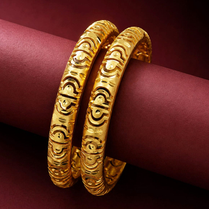 กำไลข้อมือทองชุบ 14K 18K 24K ขายส่ง, กำไลอินเดียแบบดั้งเดิม, กำไลแฟชั่นทองเหลือง, เครื่องประดับทองชุบ Oro Joyeria - Product Image 1