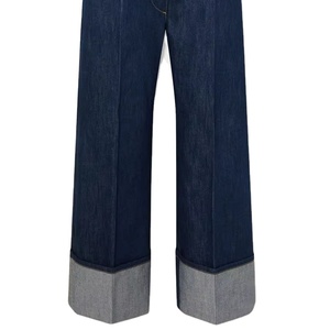 High Quality Women Pants and <b>Trousers</b> Wide legs Palazzo Blue Denim Slim Fit <b>Vintage</b> Casual Fashion Whole Sales - Product Image 1