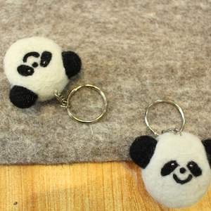 Keychain Small Plush Keychain Handcrafted Wool Animal Keychain Felt <b>Key</b> <b>Ring</b> Handmade - Product Image 1