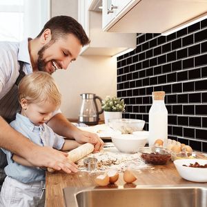 10 Pezzi Piastrelle Autoadesive Antispruzzo 30x30 cm per Pareti di Cucina e Bagno, Facile Installazione - Product Image 3