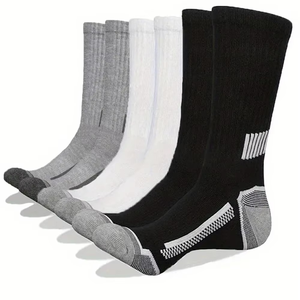 Crew Athletic <b>Socks</b> <b>Men</b> Women Breathable Knitted Sport <b>Socks</b> Black <b>White</b> Gray Solid Color Basketball Training Wear - Product Image 1