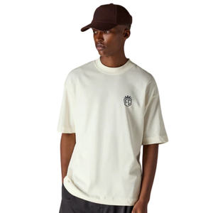 Camiseta de Algodón Oversize para Hombre con Logo Minimalista en el Pecho, Estilo Urbano, Manga Corta, Casual, de Moda, Venta al por Mayor, Fabricante OEM - Product Image 5