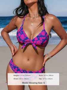 Top Quality & Breathable <b>Bikini</b> <b>Set</b> Metal Circle Detail Women Swimwear Stylish Connection Design Two Piece Bathing Suit - Product Image 4