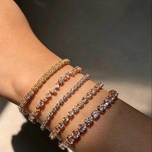 Best Seller Cushion VVS 925 <b>Silver</b> Moissanite Diamond <b>Silver</b> Tennis <b>Bracelet</b> For Women Fashion Minimalist <b>Bracelet</b> - Product Image 4