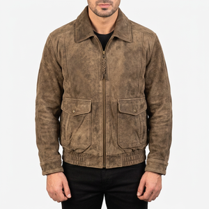 Vestes en daim de luxe en gros pour boutiques, en cuir véritable, confection sur mesure, tailles US, faible MOQ - Product Image 6