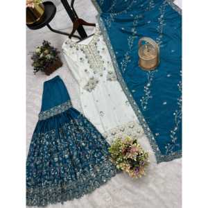 ด้านบนและด้านล่างที่สวยงามของผู้หญิงพร้อม dupatta สำหรับงานปาร์ตี้ชุดที่สง่างาม - Product Image 6