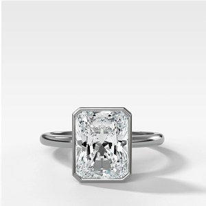 Bague de fiançailles en diamant 14k 18k Or massif serti clos 5 carats Radiant Solitaire Diamant de laboratoire pour Demande en mariage Anniversaire Bijoux fins Vente en gros - Product Image 5