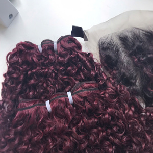 Vente en gros 100% Bourgogne de haute qualité pour Pixie Extensions de tissage de cheveux humains vietnamiens Double extrémités dessinées - Product Image 4