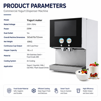 Automatische yoghurtdispenser met dubbele kop, commerciële yoghurt serveermachine voor restaurants en ontbijtgelegenheden