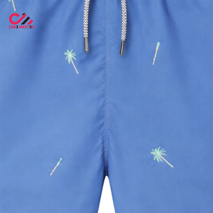 Shorts de bain décontractés pour hommes, taille élastique, 100 % polyester avec filet, caleçons de plage en nylon, shorts de course à cordon de serrage - Product Image 3