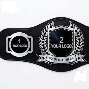 Ceinture de championnat personnalisée pour la lutte et la boxe avec plaques latérales pour l'entraînement aux arts martiaux, ceinture de championnat sur mesure |   Poids lourds - Product Image 2