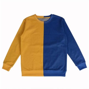 Sudadera Bicolor Azul y Amarillo, Diseño 2026, Otoño e Invierno, Sudadera Combinable para Hombre y Mujer - Product Image 1