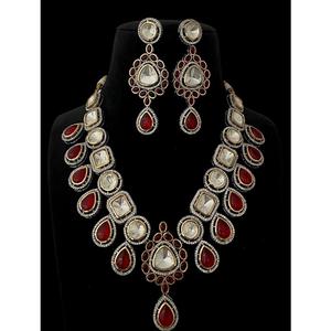 Impresionante Juego de Collar y Aretes de Moissanita Clásica Chapada en Oro de la Mejor Calidad para Compromiso, Boda, Regalo, Fiesta, Uso Diario para Mujer - Product Image 1