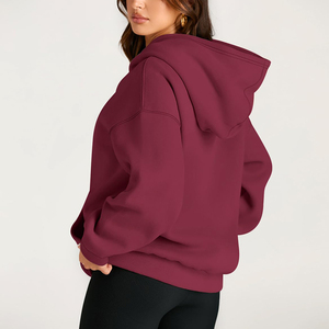 Sweat-shirts amples à capuche en polaire à manches longues pour femme, décontractés et chauds pour l'hiver - Product Image 4