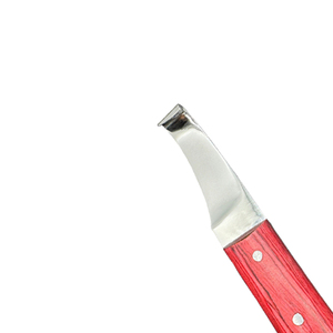 Juego de Cuchillos Veterinarios para Pezuñas de Acero Inoxidable con Hoja Curva Superafilada, Mango de Madera, Reutilizables, Herramienta Manual Profesional para Herradores - Product Image 4
