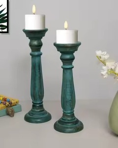 Support de bougie en bois naturel, style moderne, décoration d'intérieur, accessoire pour la collection de décoration intérieure - Product Image 3