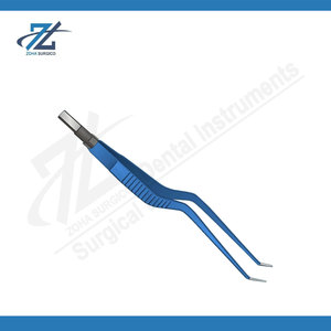Pinzas de Bayoneta Bipolares Anguladas de Alta Precisión con Punta Fina de 0.7mm y Mango Aislado, Instrumento Quirúrgico Reutilizable para Neurocirugía - Product Image 3