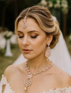 Wholesale Vintage Hollow Out Earring Jewelry 18k Brass Gold Plated Jewelry <b>Sets</b> <b>for</b> <b>Women</b>-<b>Wedding</b> & Party Gift - Product Image 2