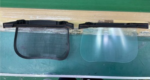 Protections faciales économiques en polycarbonate CE EN166 avec visière en maille d'acier - Product Image 2