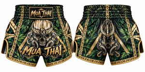 Pantalones Cortos de Muay Thai, Pantalones Cortos de Kick Boxing, Fabricante de Pantalones Cortos de Muay Thai, Pantalones Cortos de Muay Thai MMA Unisex de Satén - Product Image 1
