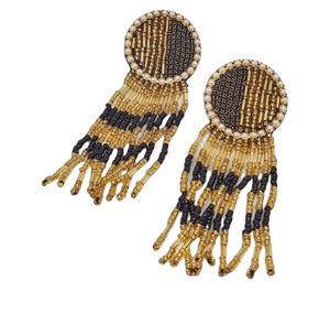 Pendientes de Cuentas Bordados a Mano, Pendientes de Cuentas Personalizados con Múltiples Cuentas, Joyería Festiva para Mujer al Mejor Precio - Product Image 1