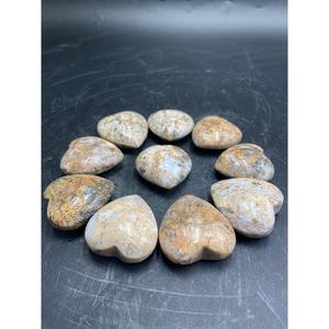 Petite agate dendritique naturelle de 40x40x20 mm en forme de cœur, cristal poli, décoration pour décoration de cœur de lait - Product Image 6