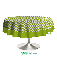 Nappe Moderne Personnalisable en Coton Pur Doux, Motif Floral Tissé Imprimé, Imperméable et Anti-Taches pour Table de Salle à Manger et Cuisine Mayuri