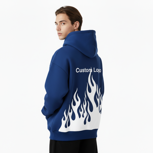 Sudadera con capucha de algodón, estilo oversize con hombros caídos, para hombre y mujer, personalizada, estilo streetwear. - Product Image 3