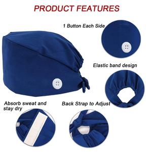 Custom Printing Adjustable Cotton Polyester High Quality Unisex Nursing <b>Scrub</b> <b>Caps</b> Custom Logo for Hospital Use Quick Dry - Product Image 6