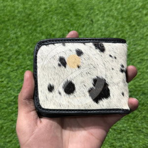 Fashion Genuine Cowhide Fur <b>Wallet</b> Handmade Mens Slim Cash <b>Holder</b> With Modern Rustic Design - Product Image 1
