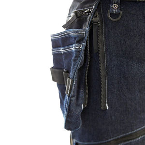 กางเกงผู้ชายแบบสะท้อนแสงสำหรับงานนิรภัย ผ้าคอร์ดูรอย ทรงตรง เสริมเข่า ทนทาน มีกระเป๋าอเนกประสงค์ ใส่เครื่องมือได้ - Product Image 2