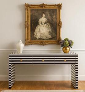 Cajón con Incrustaciones de Hueso de ILAHI, Diseño Moderno con Detalles de Ágata, Mueble Portátil para el Hogar - Product Image 4