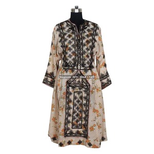 Vestido Balochi Vintage Auténtico, Vestido Tribal Bordado de Talla Completa, Vestido Gitano Vintage BDR039, Estilo Bohemio Vintage de Proveedor Indio - Product Image 6