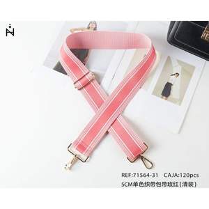 Cinta Tejida de 5 cm, Color Rojo Rosa, Cinta de un Solo Color para Accesorios de Bolsos, Estilo Moderno - Product Image 2