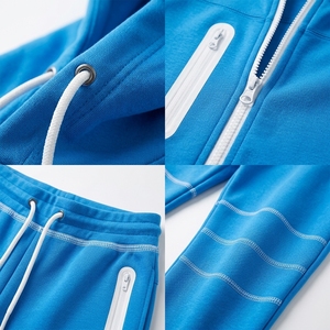 Ensemble de survêtement pour homme respirant et épais à capuche imprimé animal, deux pièces, manches longues, pantalon décontracté, grande taille, tenue de sport pour l'automne - Product Image 5