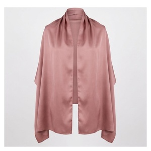 Women's Long Solid Color <b>Silk</b> Shawl Elegant All Seasons Daily Wear Accessory - Product Image 1