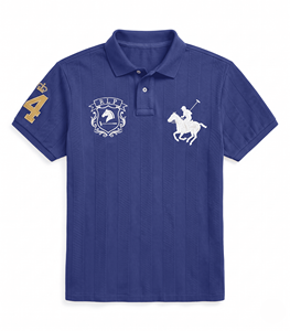 Polo à manches courtes brodé avec logo de marque, pour homme, été, haute qualité, 100% coton, décontracté, golf, grand logo - Product Image 1
