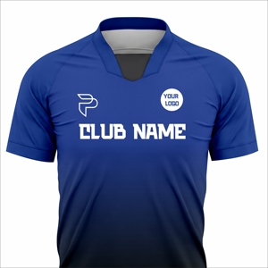 Ensemble de maillots de football personnalisés pour hommes, bleu, col en V, manches courtes, polyester respirant, uniforme d'équipe, impression sublimée, taille adulte - Product Image 4