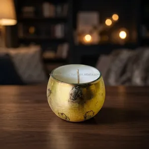 Luxury Gold Votive Candle <b>Holder</b> Metallic <b>Tealight</b> <b>Holder</b> Elegant Decorative Candle Stand Premium Tabletop Accent - Product Image 5