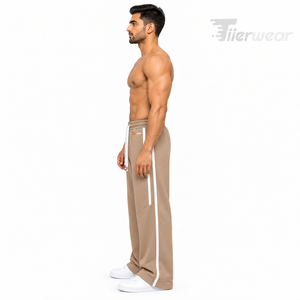 Pantalones Deportivos de Pierna Ancha para Hombre, de Poliéster y Elastano, para Gimnasio y Entrenamiento, Personalizables con Marca Privada OEM de Fábrica - Product Image 2