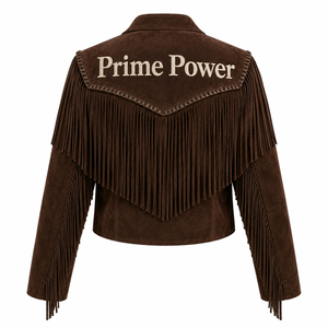 2026 <b>Men's</b> <b>Suede</b> Cowboy <b>Jacket</b> Fringe Tassel Western Biker Outerwear Vintage Fashion Zip Up <b>Jacket</b> OEM ODM Wholesale Supplier - Product Image 2