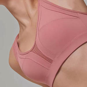 เสื้อชั้นในวิ่งแบบมีฟองน้ำเสริมด้านหลัง คอวี - ดีไซน์ระบายอากาศได้ดี เนื้อผ้ายืดหยุ่น ไร้โครง ใส่สบายสำหรับผู้หญิงที่ออกกำลังกาย - Product Image 3