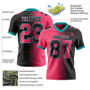 Camiseta de Fútbol Americano Sublimada Personalizada para Hombre, Manga Corta, Cuello en V, Absorbe la Humedad, Nombre del Equipo 00, Uniforme Gris, Rojo y Blanco - Product Image 5